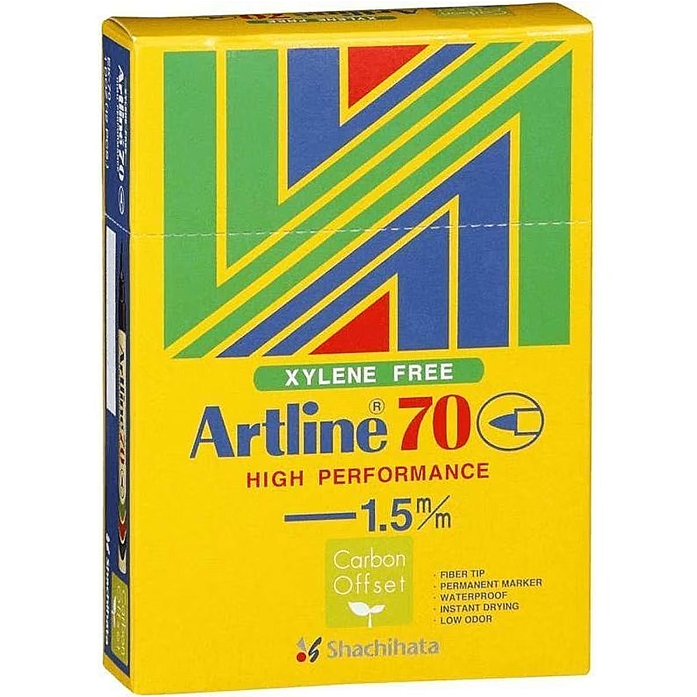 Artline 70 Permanent Markers (Pack 12 Markers)