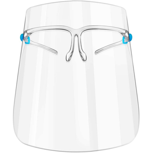 *CLEARANCE*  Face Shield On Glasses Frame Disposable Anti-fog Clear