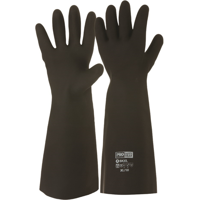 PIP Black Knight Elbow-length Rubber Gloves Sizes 8 - 11