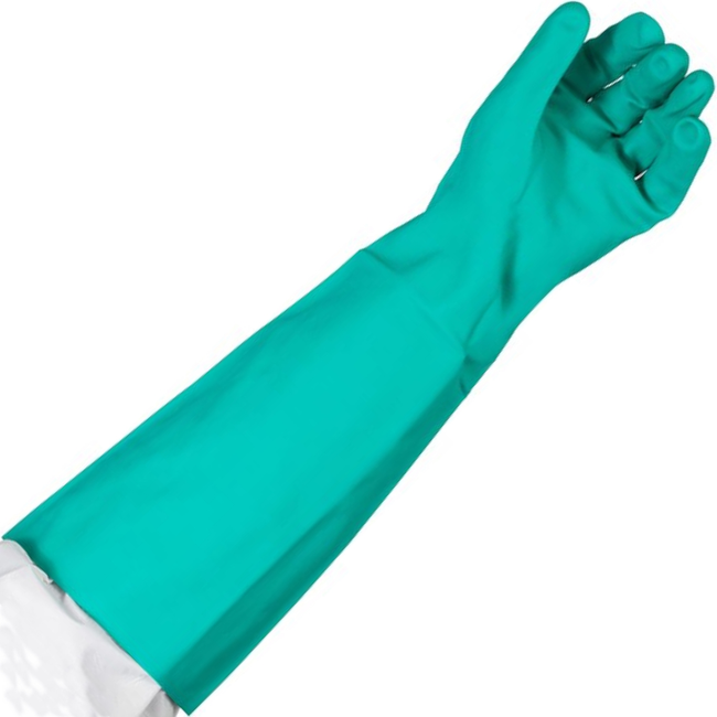 Elbow-length (46cm) Nitrile Chemical Resistant Gloves (Pack 12 Pairs)