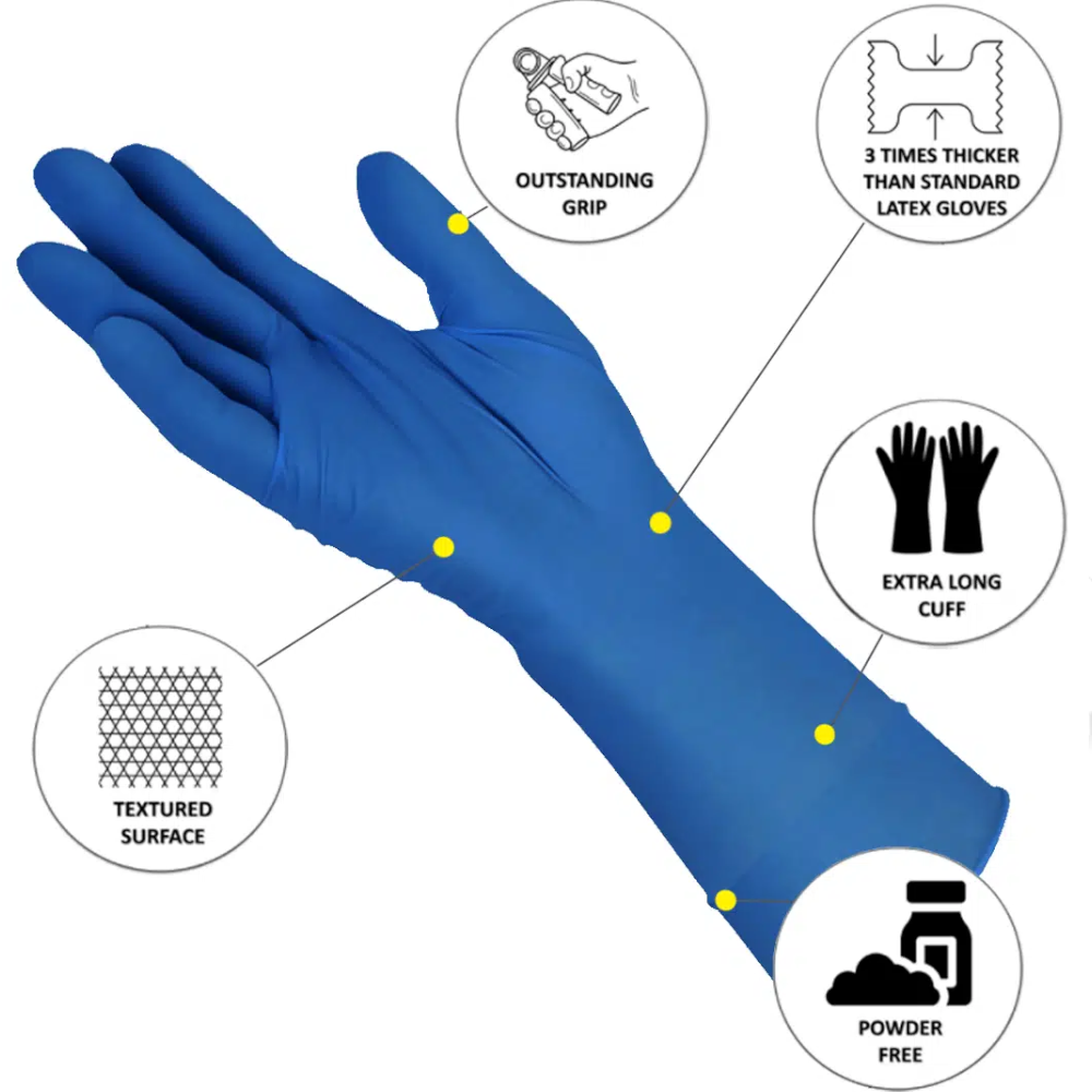 Pro-Val Securitex HR Latex Examination Gloves (Pack 50 Gloves)