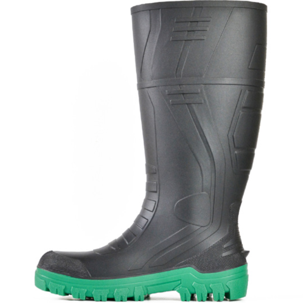 Bata Black/Green 400mm JobMaster Non-safety Gumboots Sizes 4 - 15