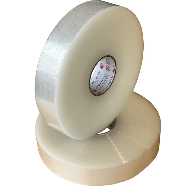 TITAN TAPES Transparent Machine Tape 48mm x 1,000m (Carton 6 Rolls)